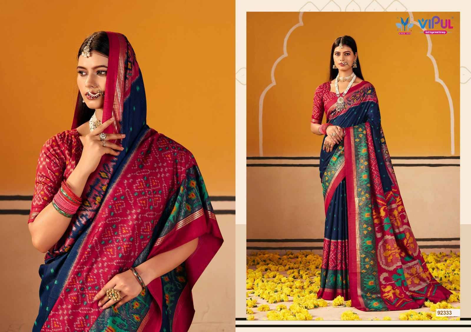 Sentosa silk 92331 Series By Vipul Fashion 92331 to 92336 Series Indian Traditional Wear Collection Beautiful Stylish Fancy Colorful Party Wear & Occasional Wear Weightless Sarees At Wholesale Price